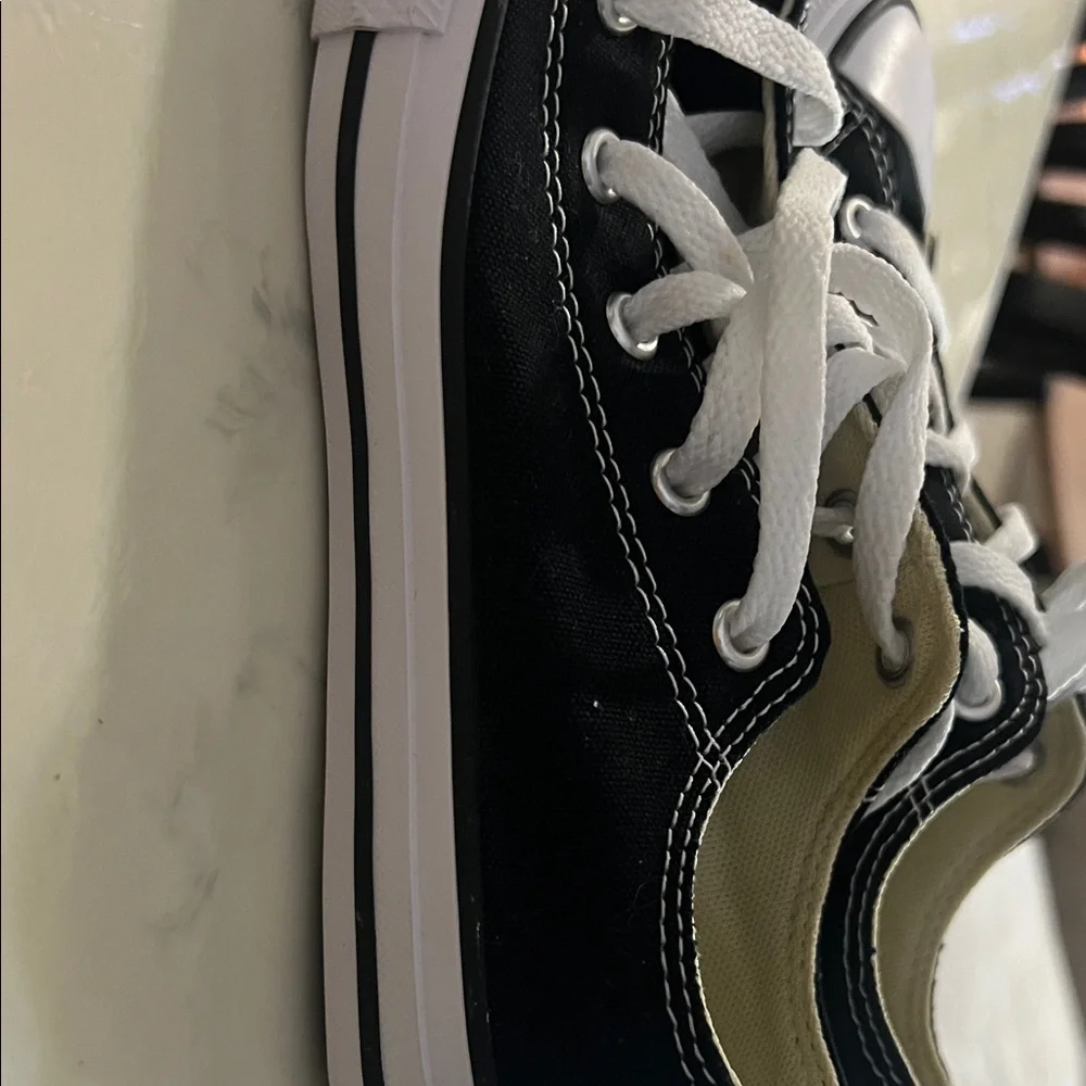 Converse Kids Black and White Low Top Sneakers